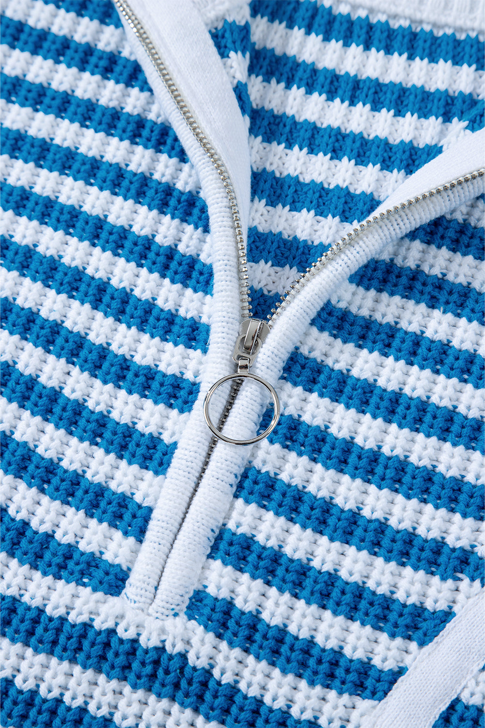 Nylah Striped Half-Zip Sweater