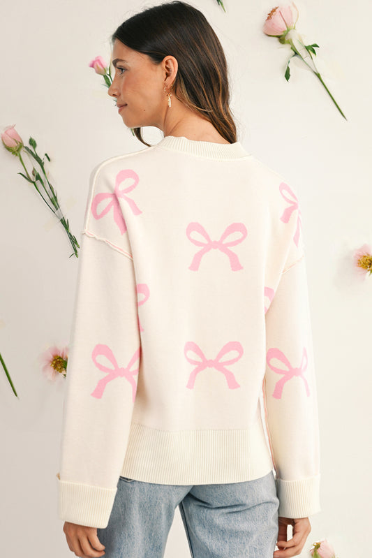 Pipa Bow Drop Sleeve Sweater
