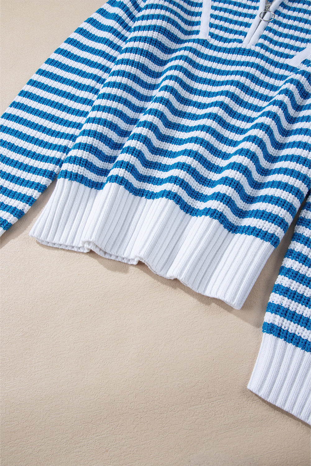 Nylah Striped Half-Zip Sweater