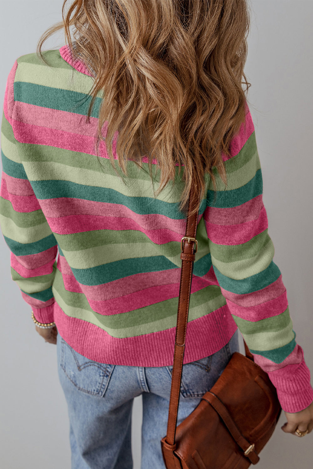 Myrah Striped Crew Neck Sweater