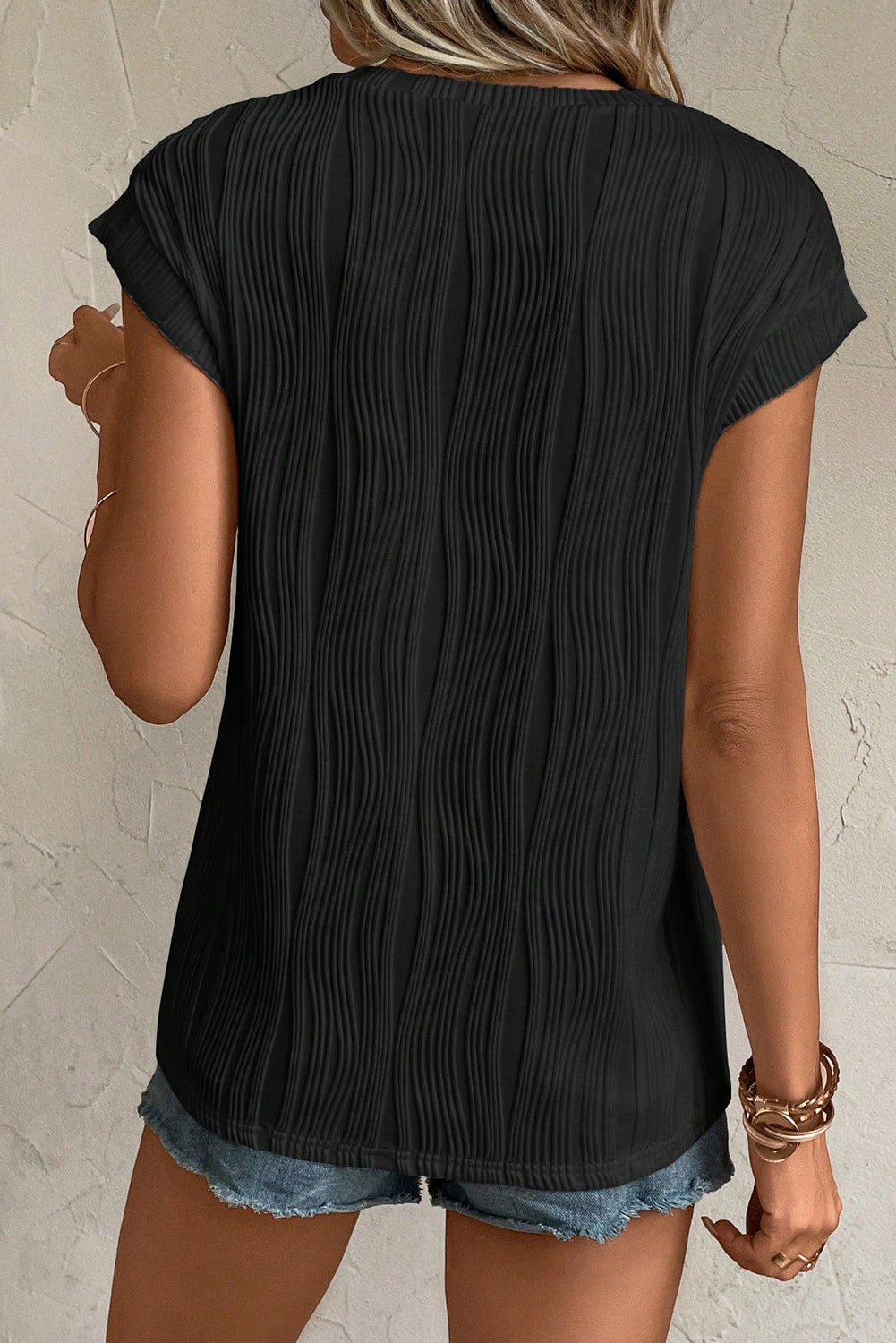Hailey Wavy Textured Top