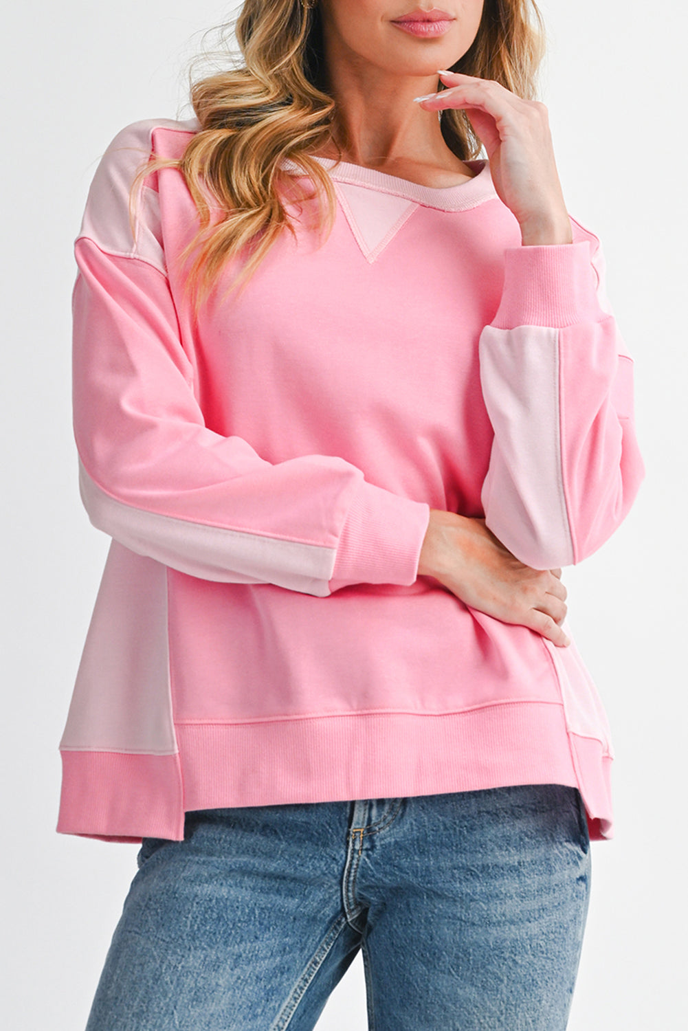 Bonbon Colorblock Oversized Sweatshirt
