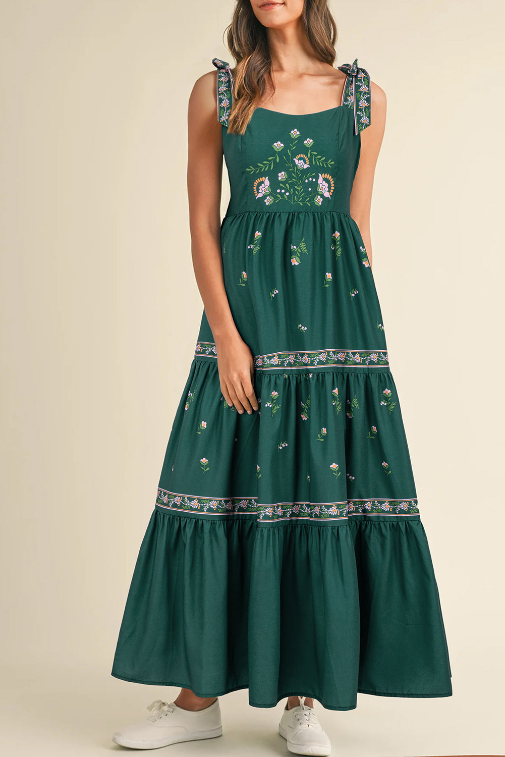 Azaha Green Floral Print Dress