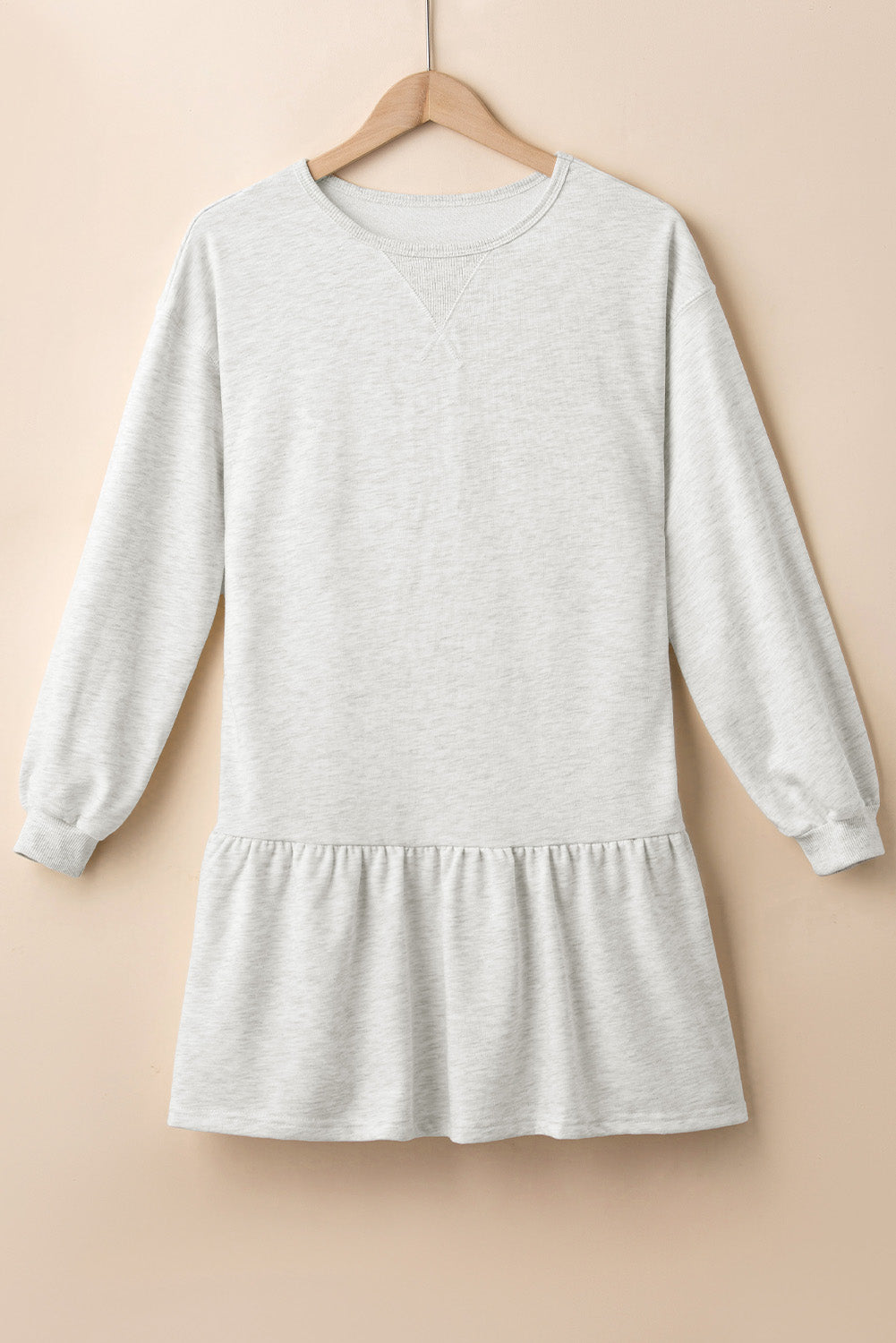 Ruffle Hem Mini Sweatshirt Dress