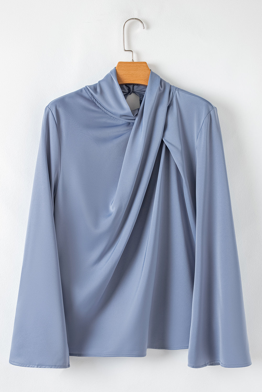 Ivana Asymmetric Satin Blouse
