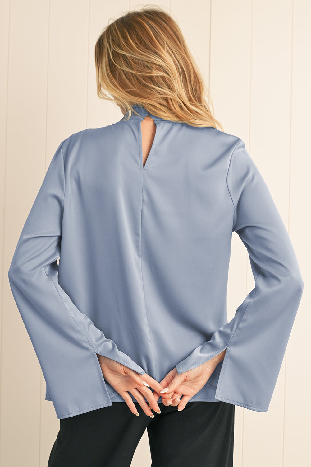 Ivana Asymmetric Satin Blouse