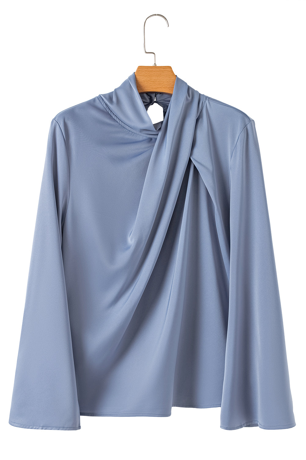 Ivana Asymmetric Satin Blouse