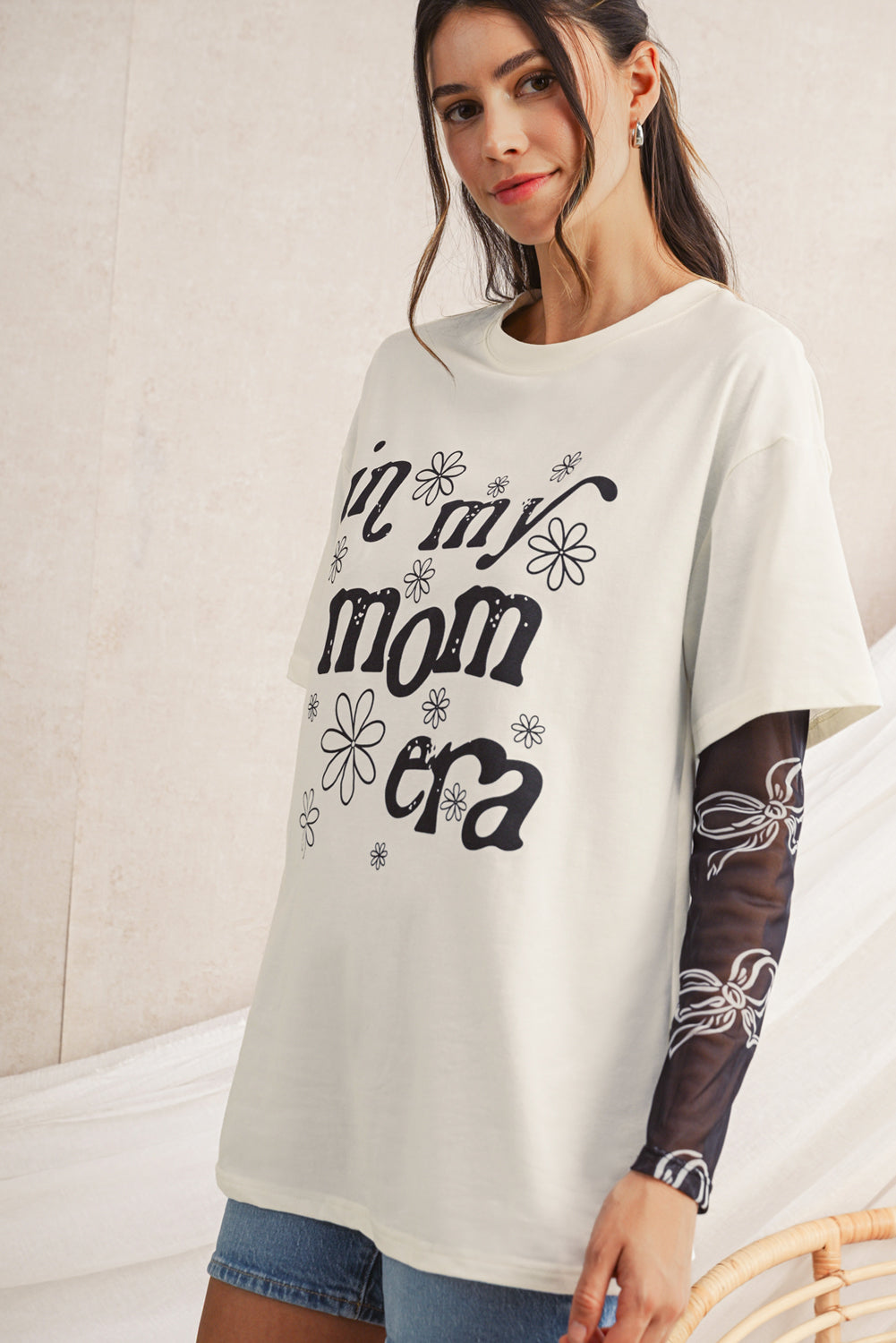 In My Mom Era Graphic Oversized T-Shirt