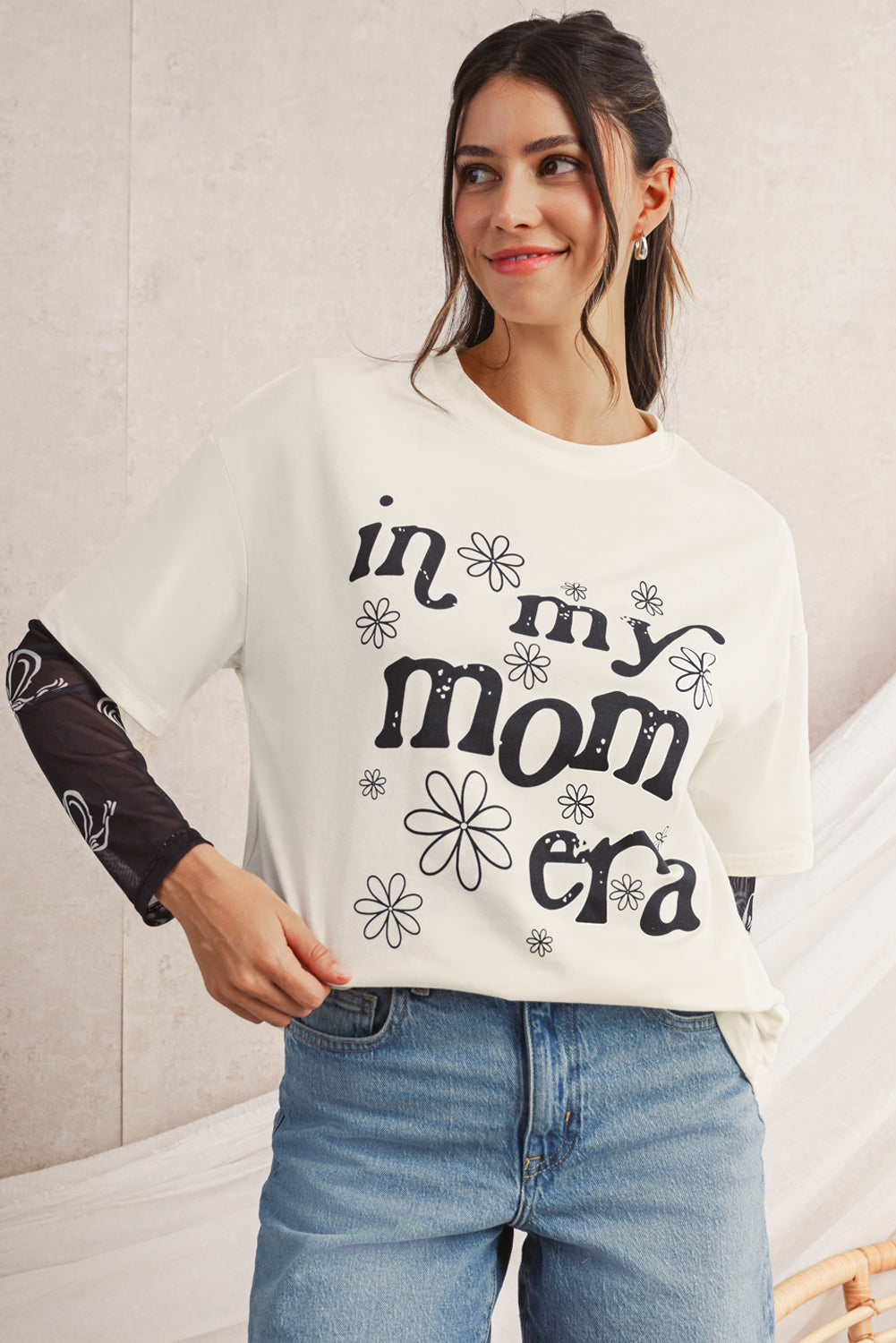 In My Mom Era Graphic Oversized T-Shirt