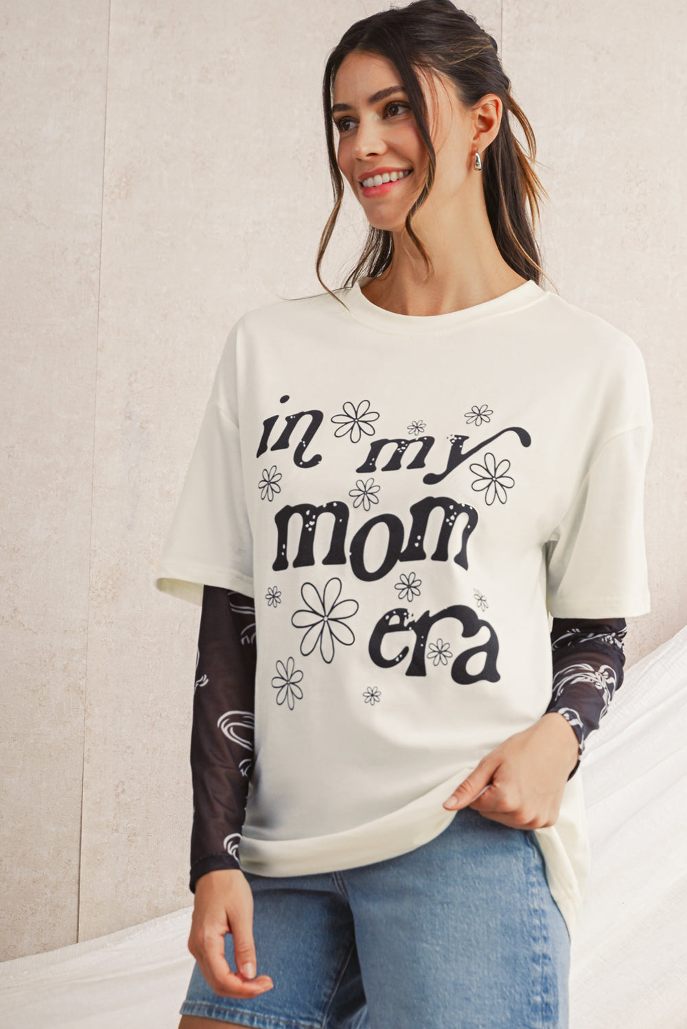 In My Mom Era Graphic Oversized T-Shirt