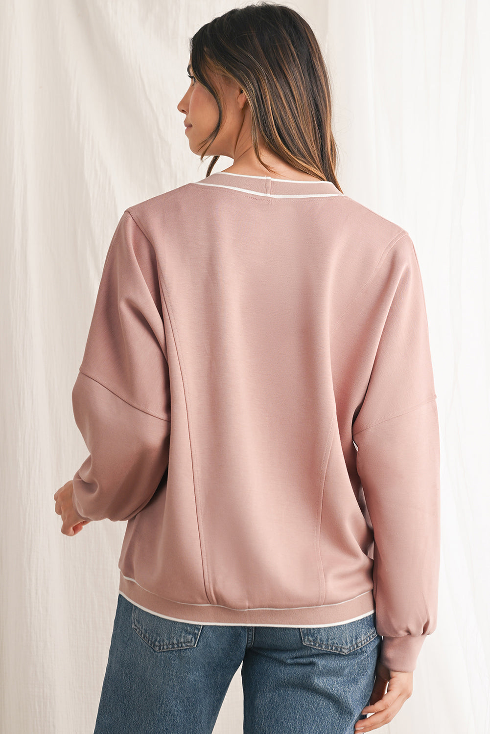 Livia Button Down Sweatshirt Cardigan