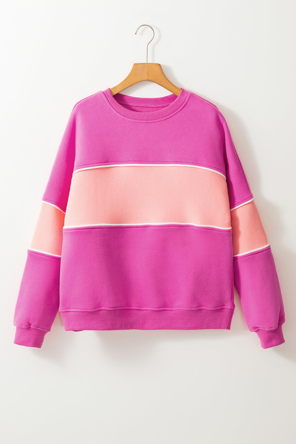 Sunset Pink Colorblock Sweatshirt