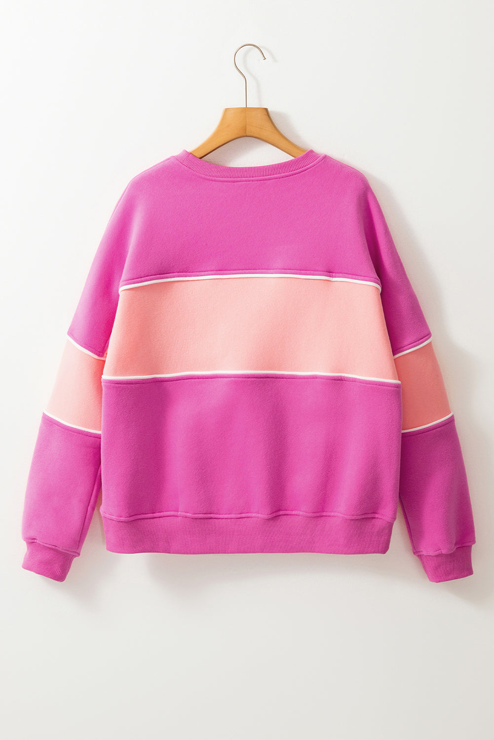 Sunset Pink Colorblock Sweatshirt