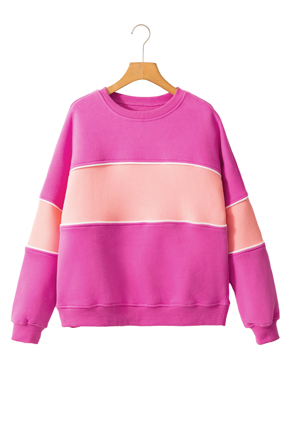 Sunset Pink Colorblock Sweatshirt