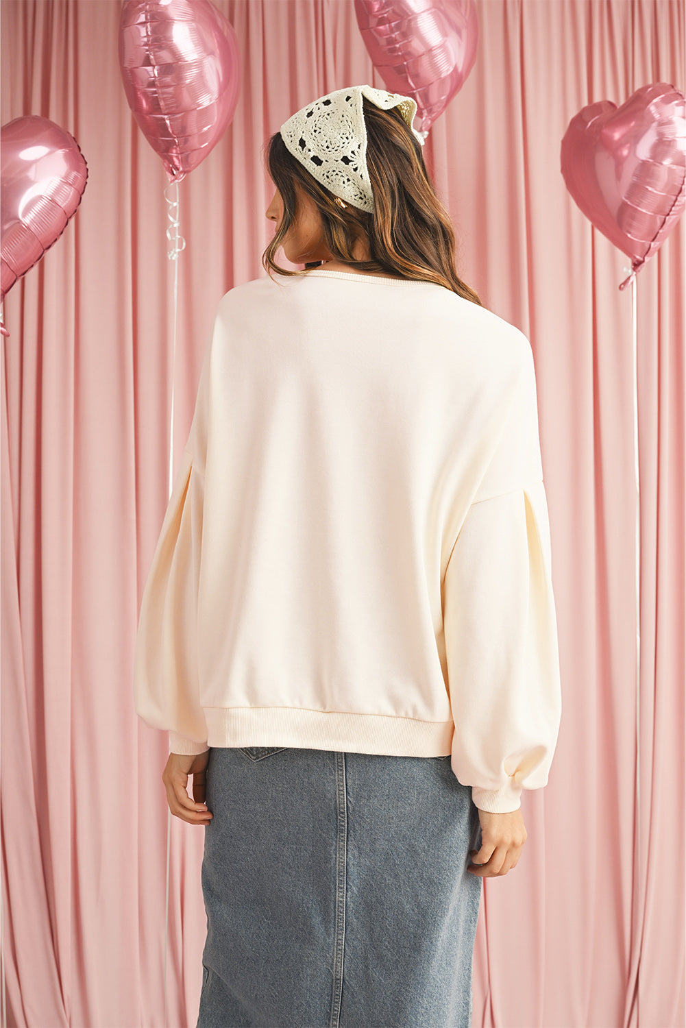 Tinsel Flower Oversized Sweatshirt