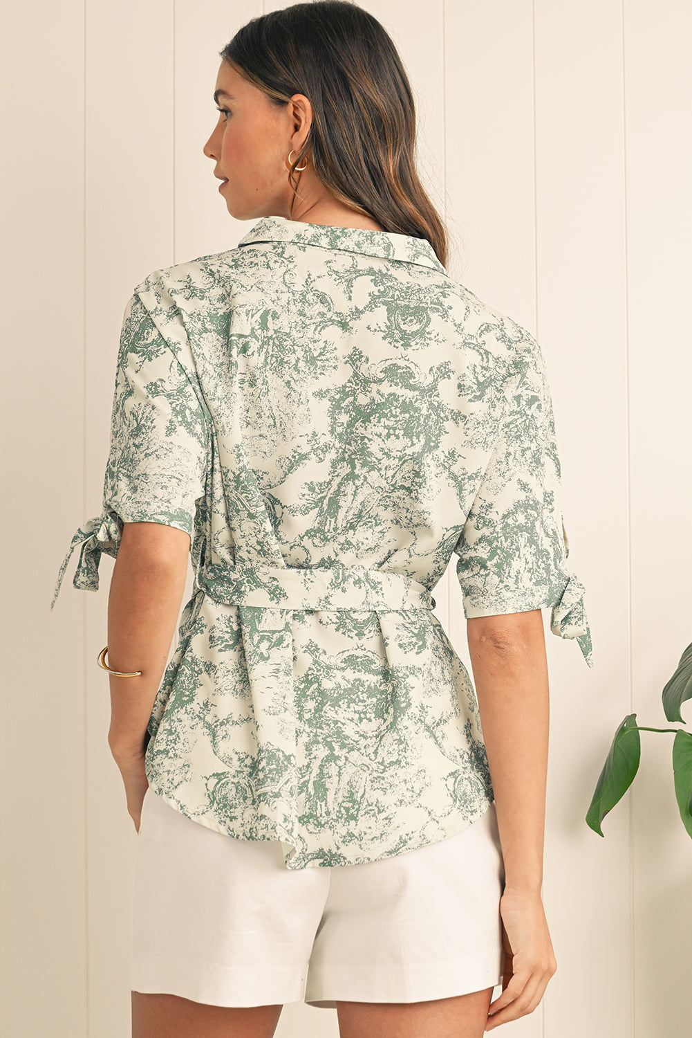 Viridis V-Neck Button Shirt