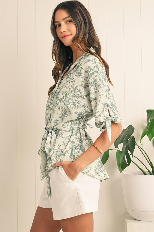 Viridis V-Neck Button Shirt