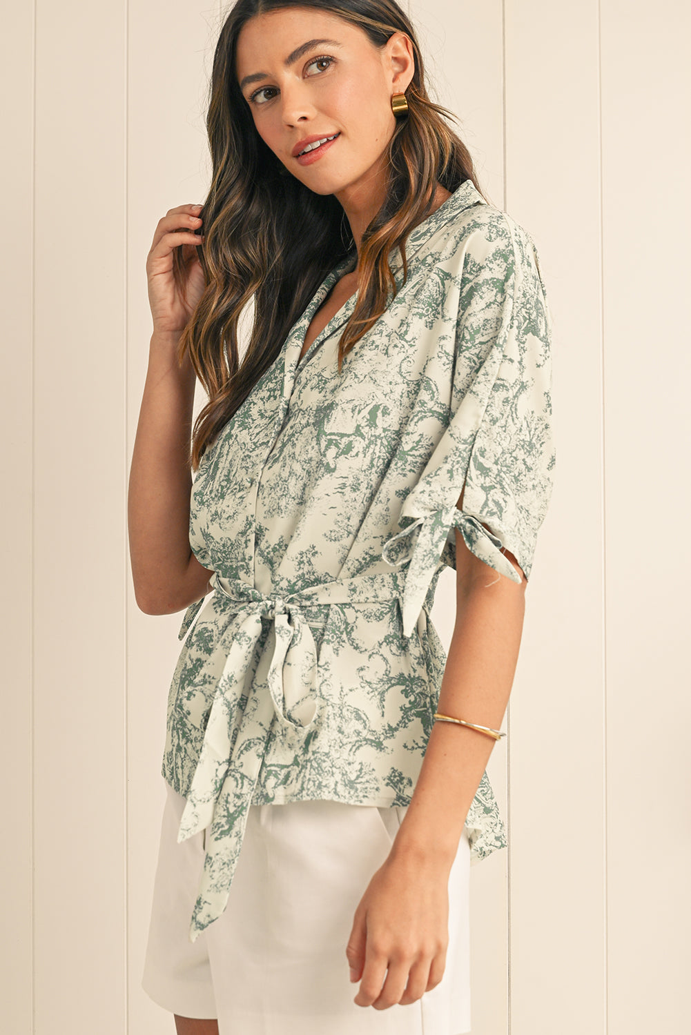 Viridis V-Neck Button Shirt