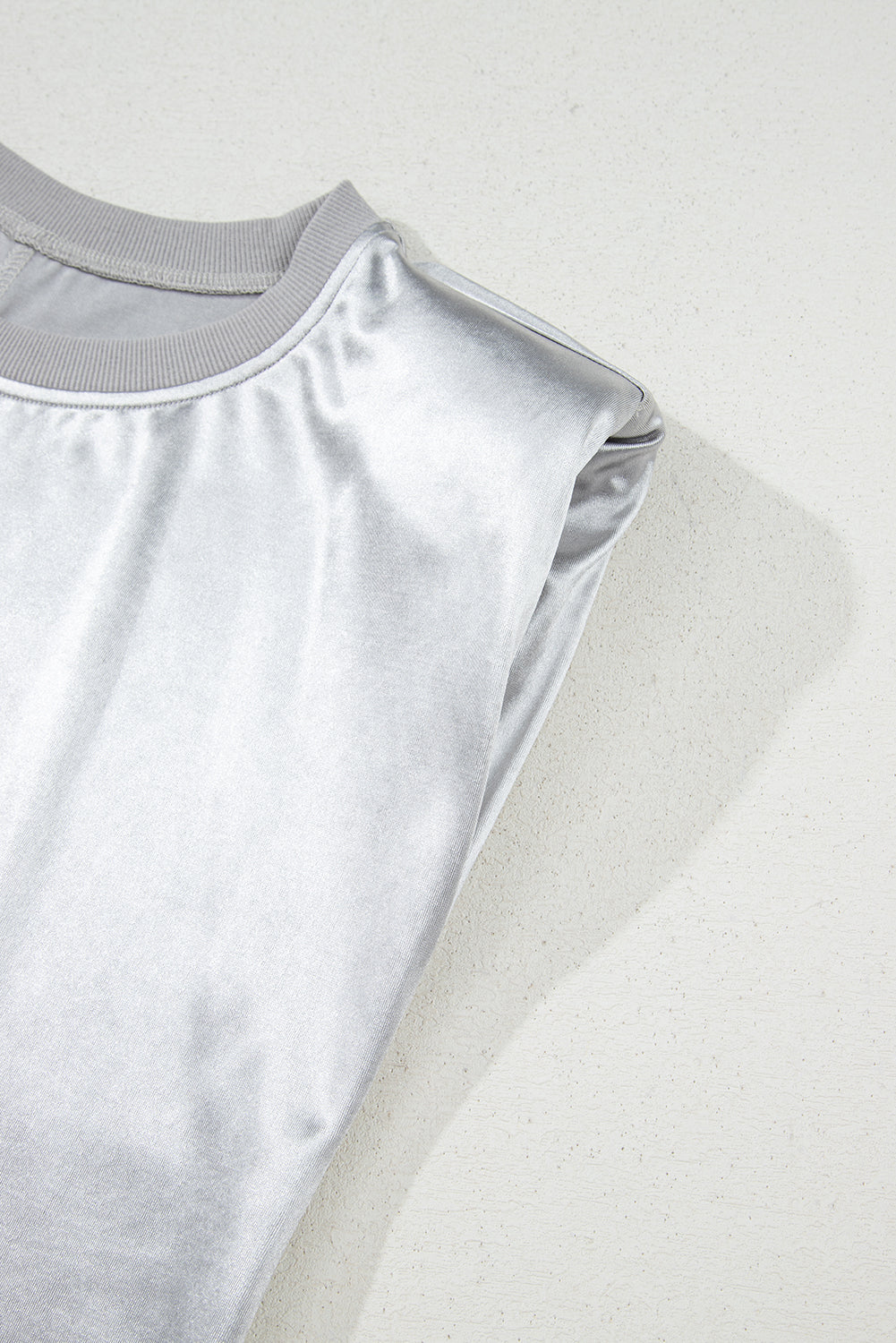 Sylvia Solid Sleeveless Round Neck Tee