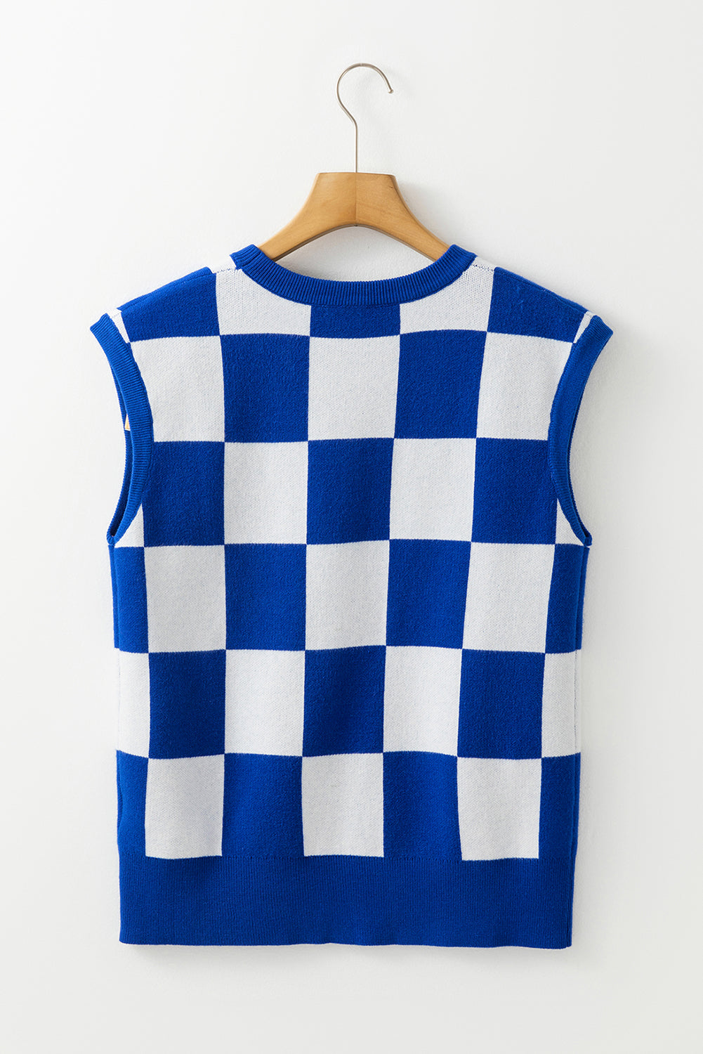 Kai Checkered Knit Vest Top