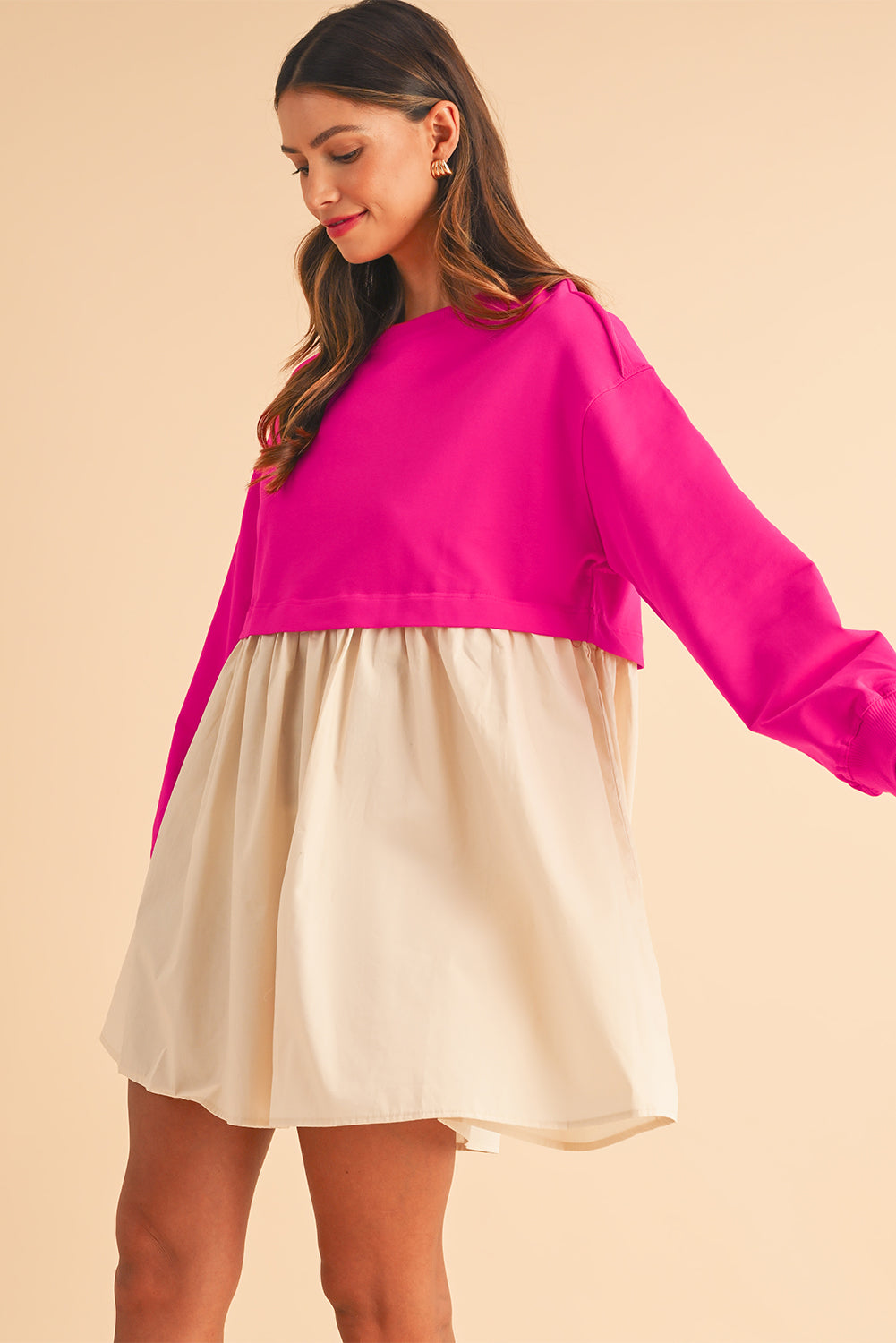 Freya Sweatshirt Colour-block Mini Dress