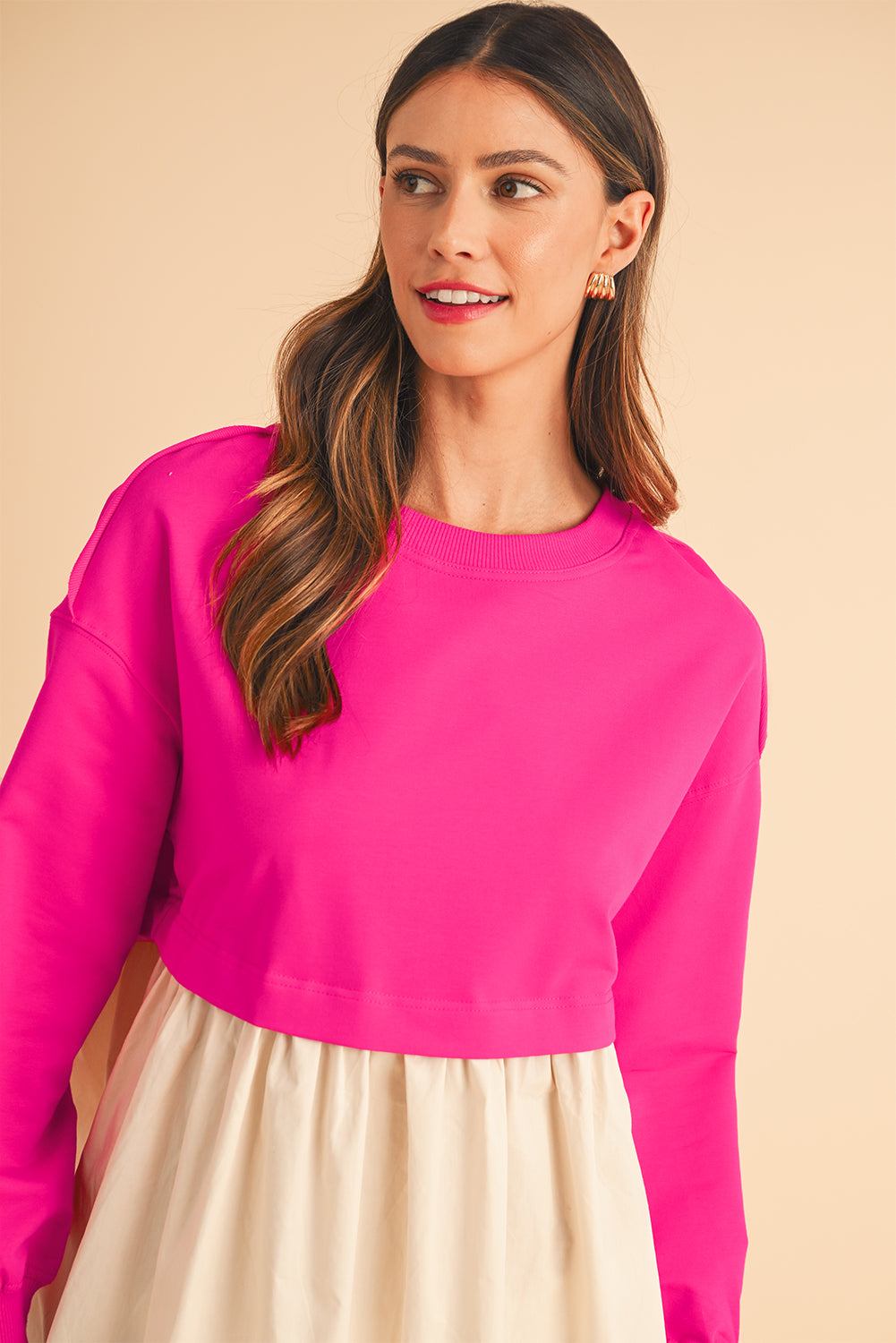 Freya Sweatshirt Colour-block Mini Dress