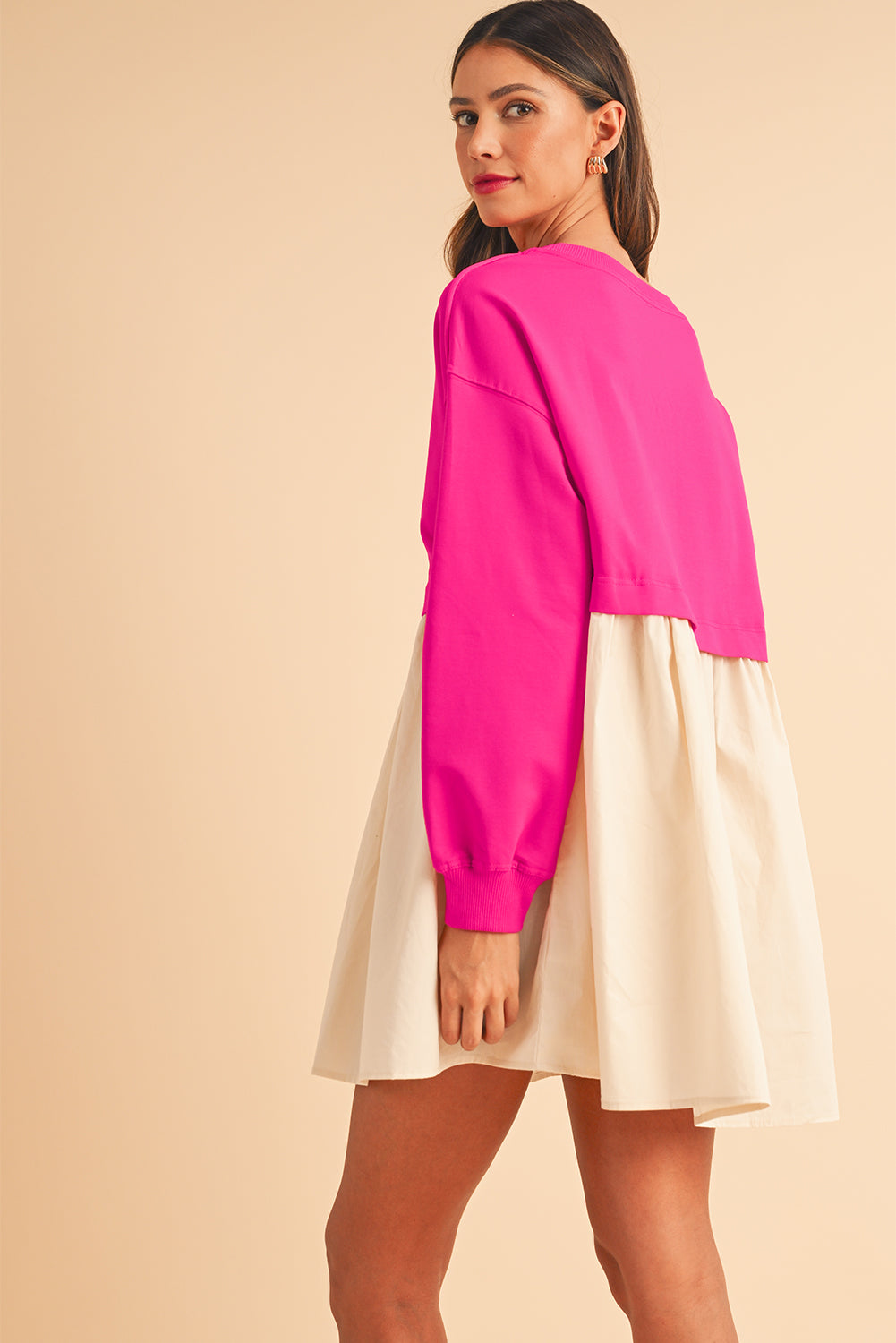 Freya Sweatshirt Colour-block Mini Dress