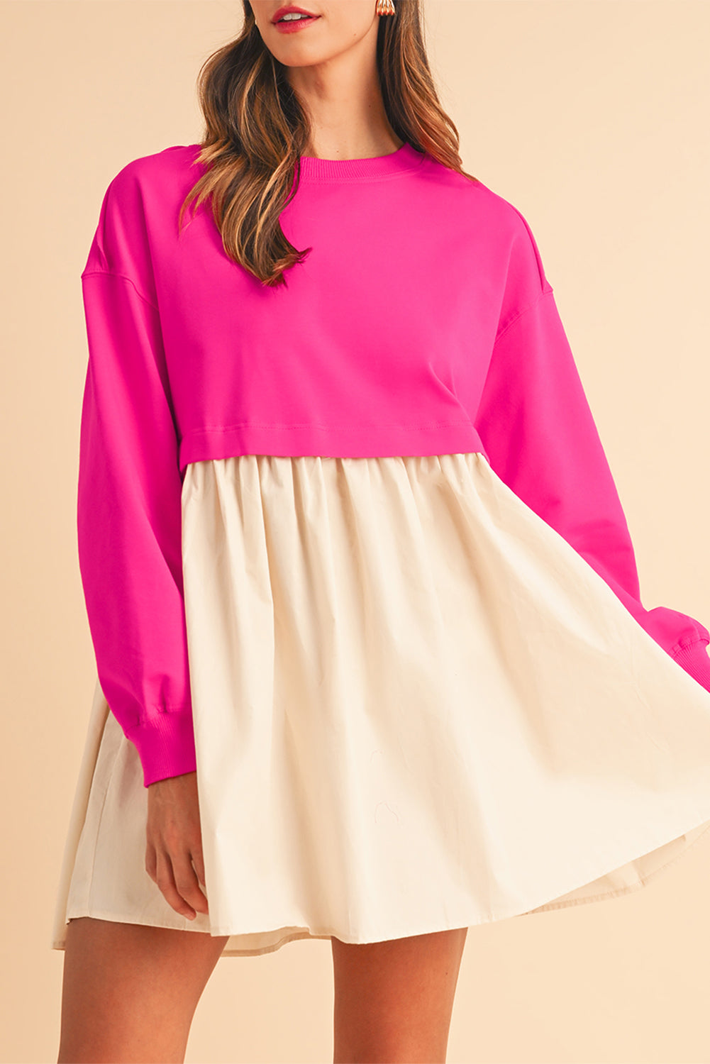 Freya Sweatshirt Colour-block Mini Dress