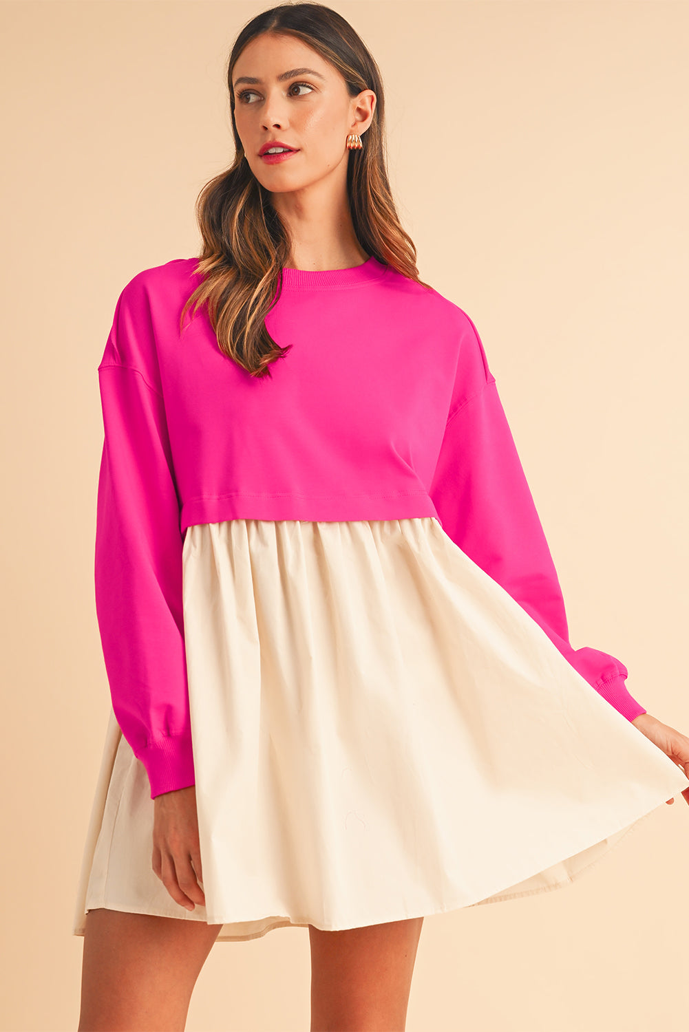 Freya Sweatshirt Colour-block Mini Dress