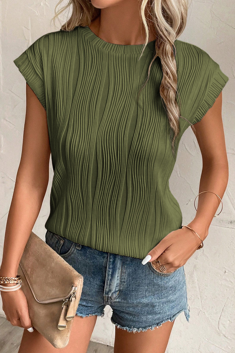 Hailey Wavy Textured Top