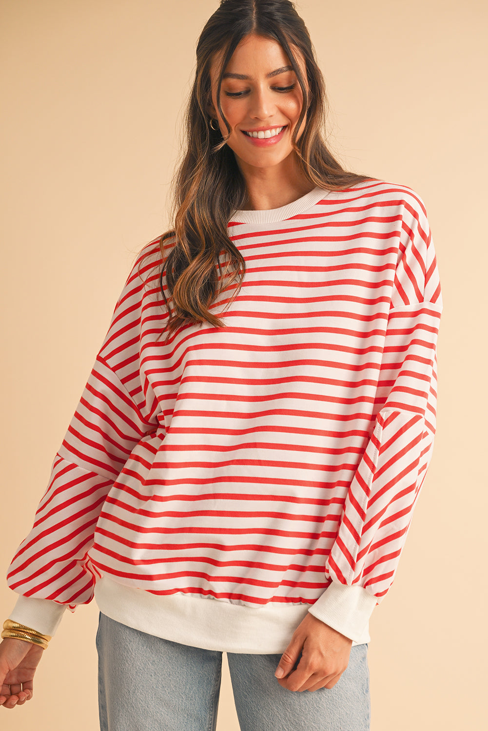 Mia Striped Oversized Sweatshirt