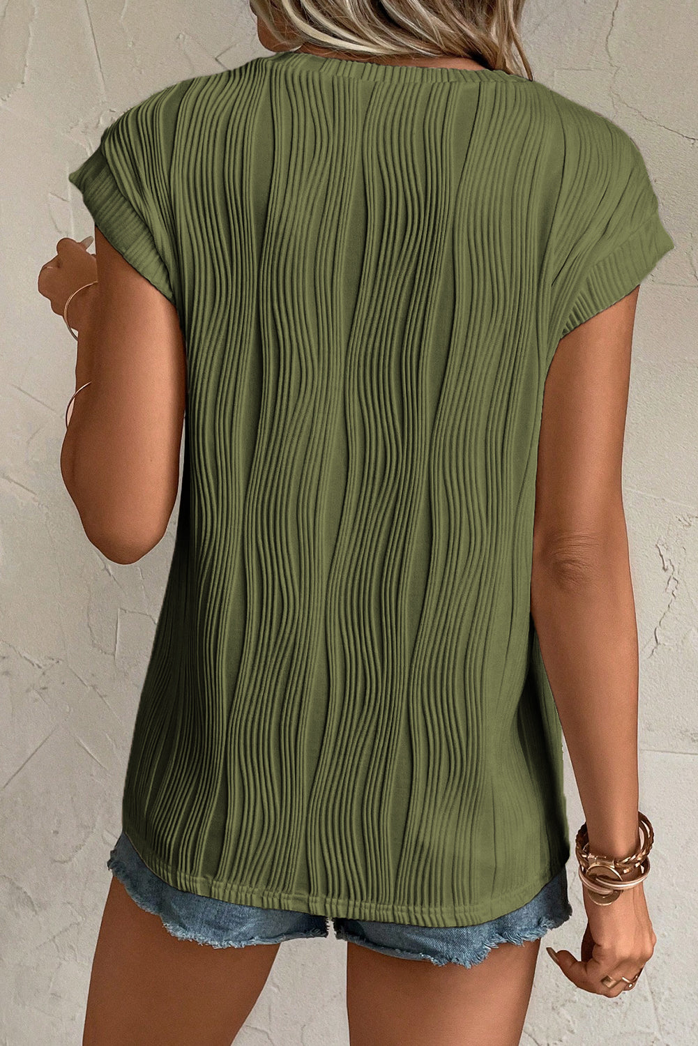 Hailey Wavy Textured Top