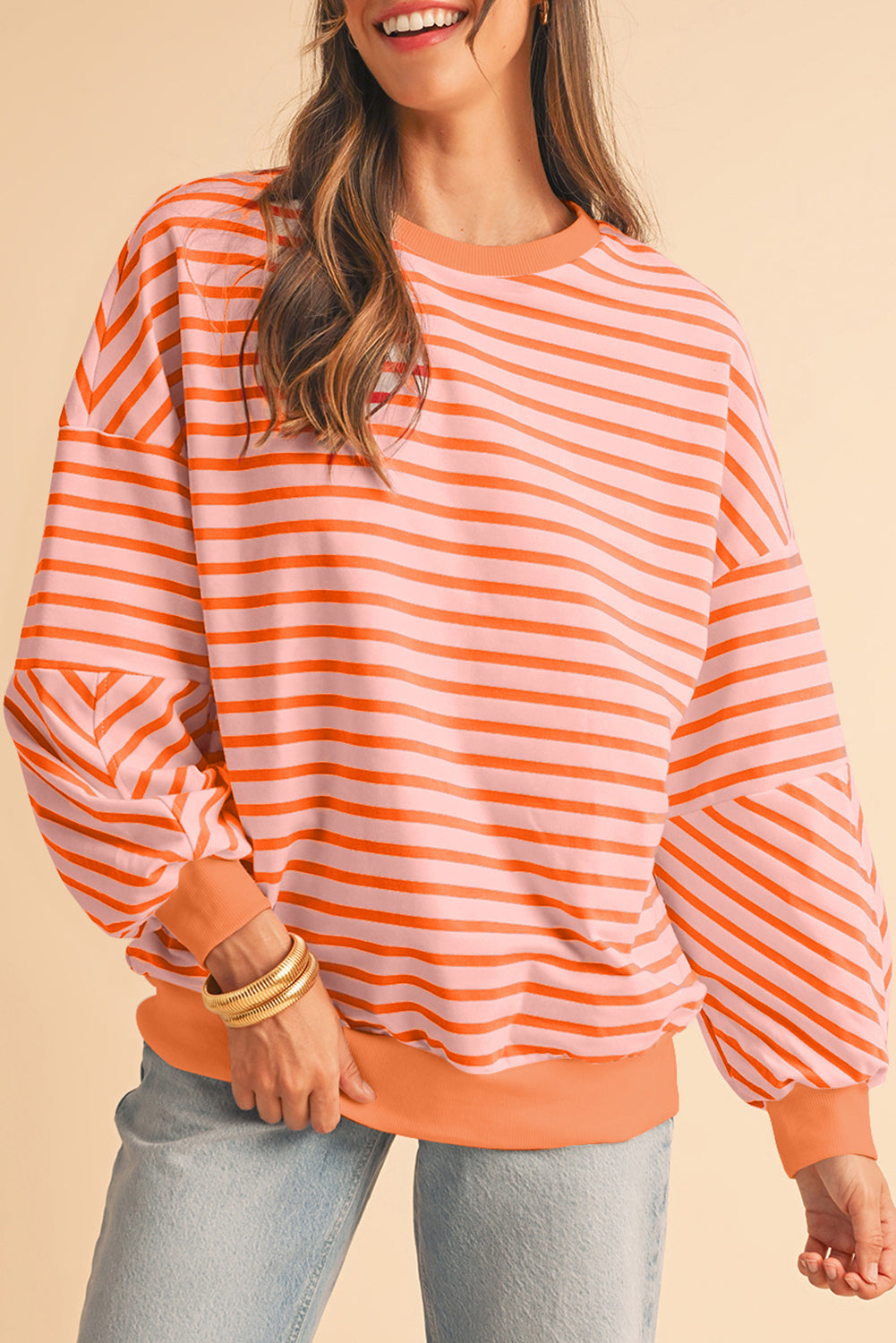 Mia Striped Oversized Sweatshirt