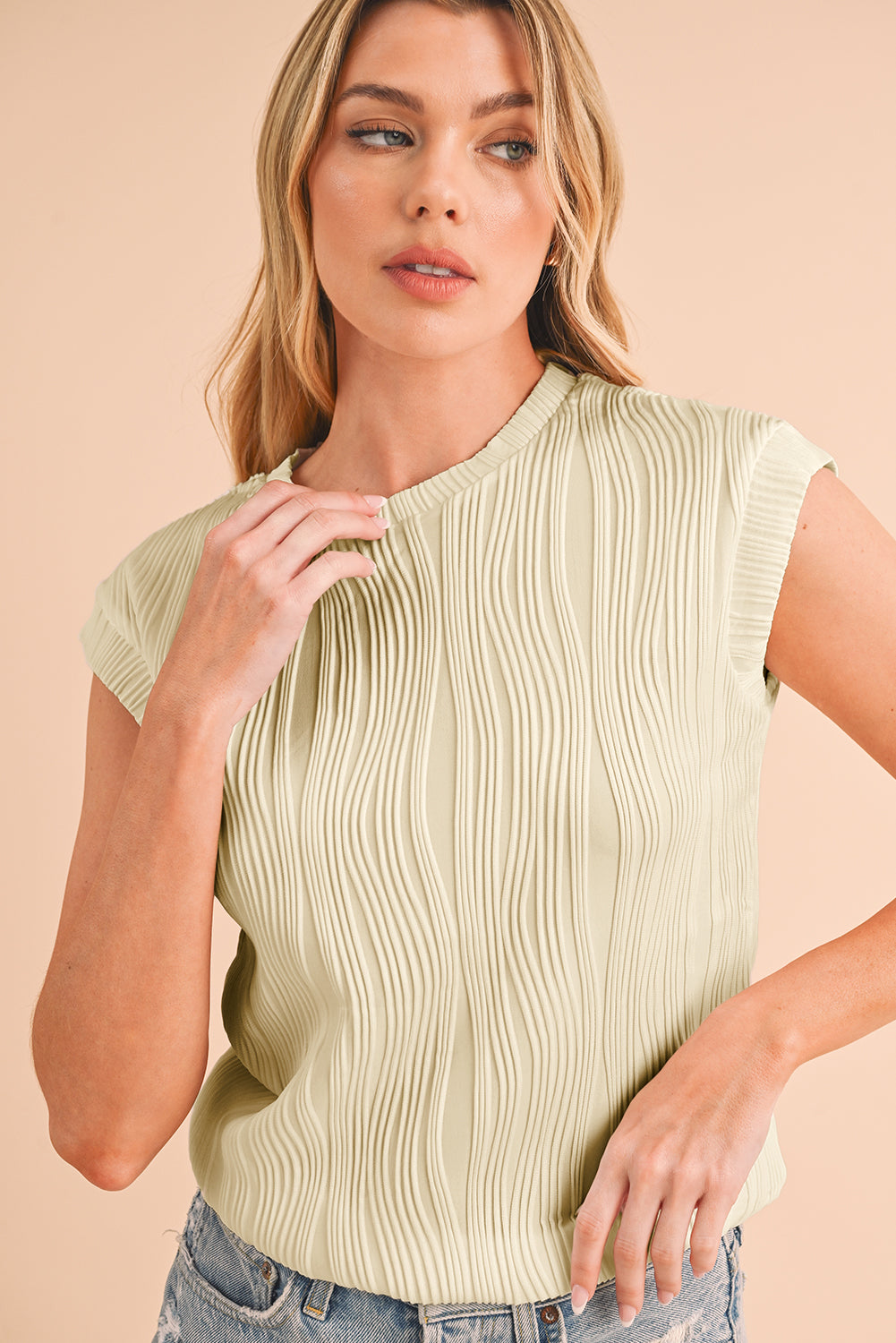 Hailey Wavy Textured Top