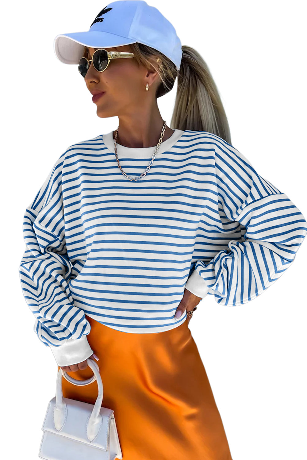 Mia Striped Oversized Sweatshirt