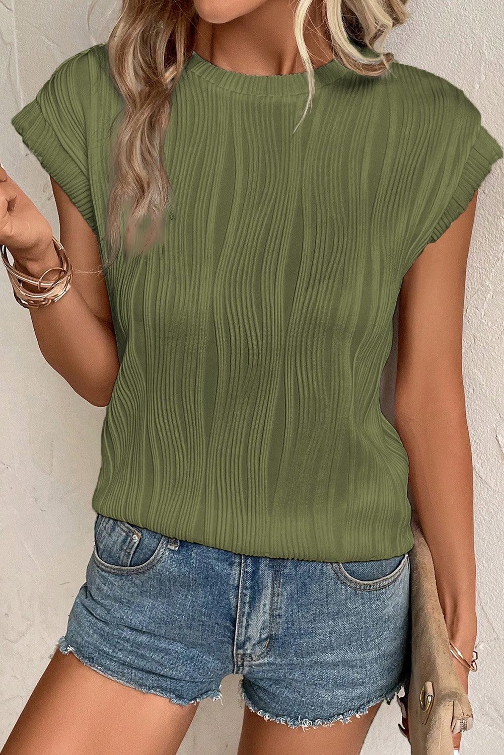 Hailey Wavy Textured Top