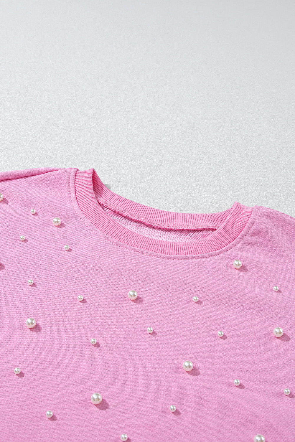 Ribbed Round Neck Sweatshirt