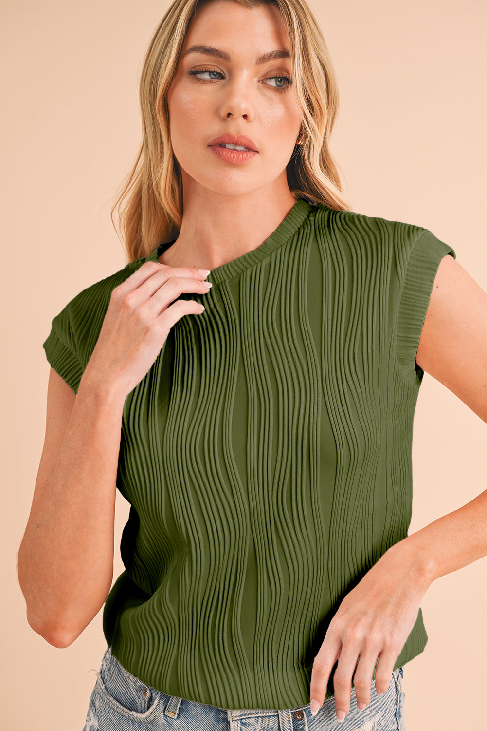 Hailey Wavy Textured Top