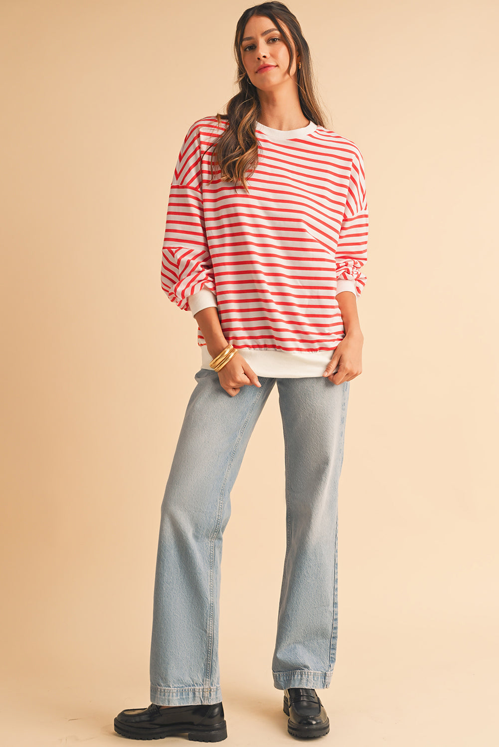 Mia Striped Oversized Sweatshirt