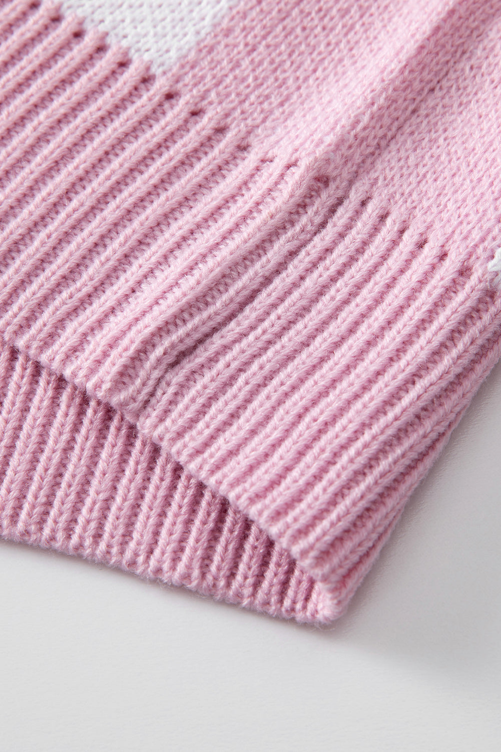 Checked Bishop Sleeve Pullover Sweater