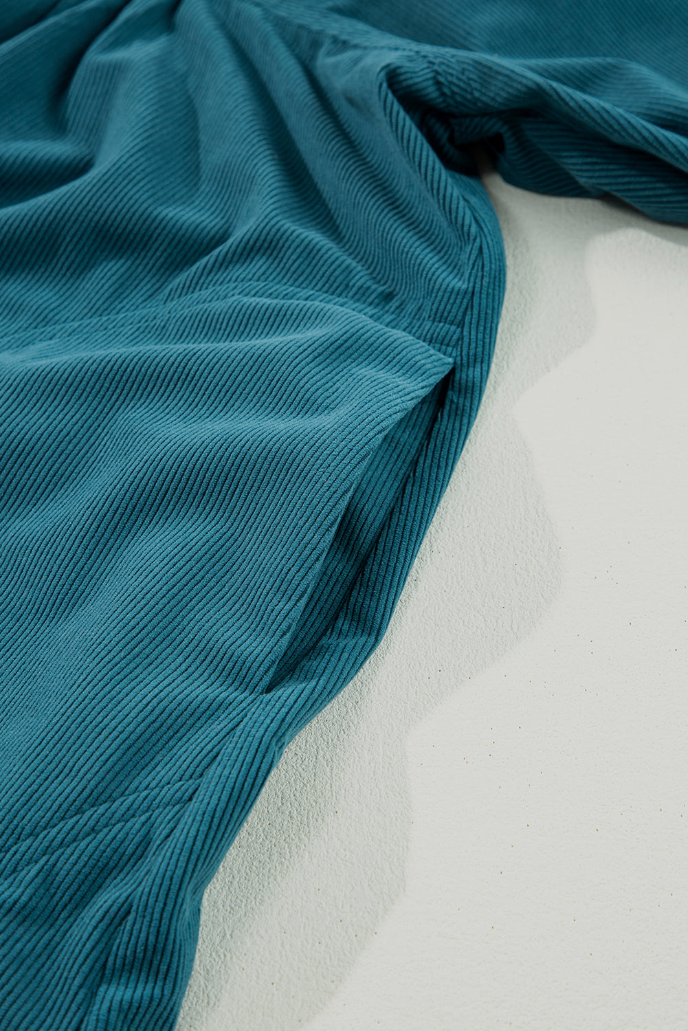 Corduroy Empire Waist Lantern Sleeve Dress