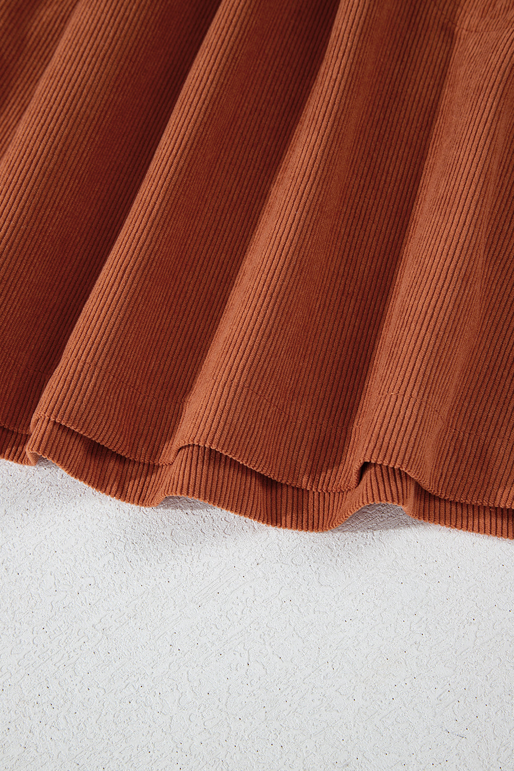Corduroy Empire Waist Lantern Sleeve Dress