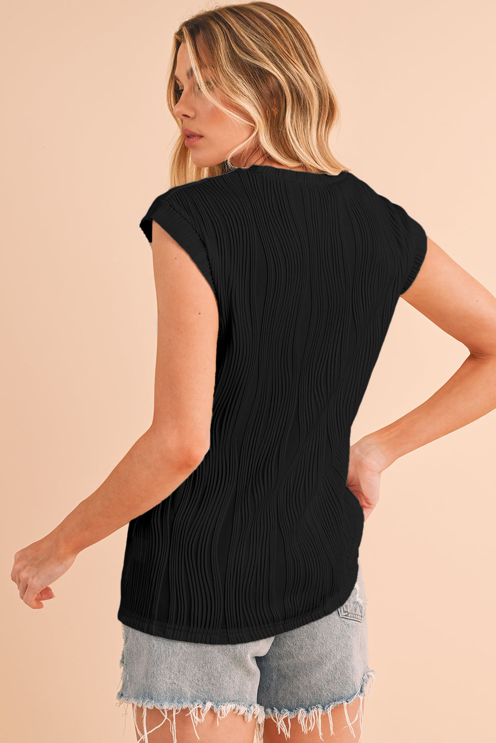 Hailey Wavy Textured Top