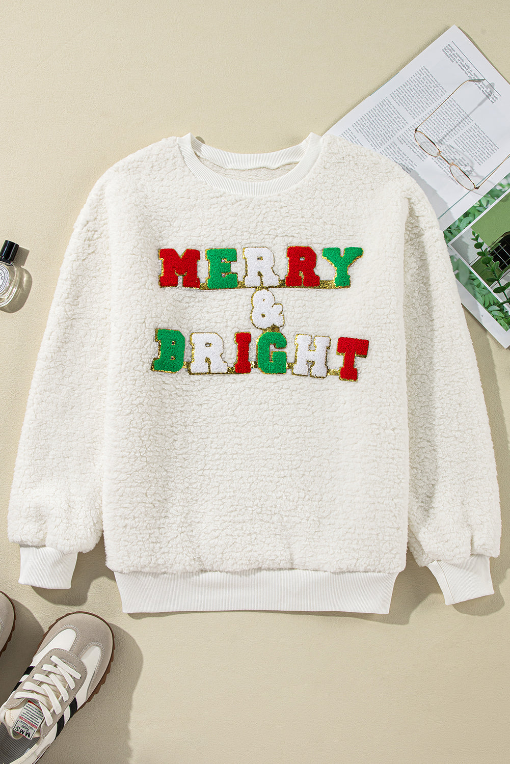 Snow White Merry & Bright Fuzzy Sweatshirt