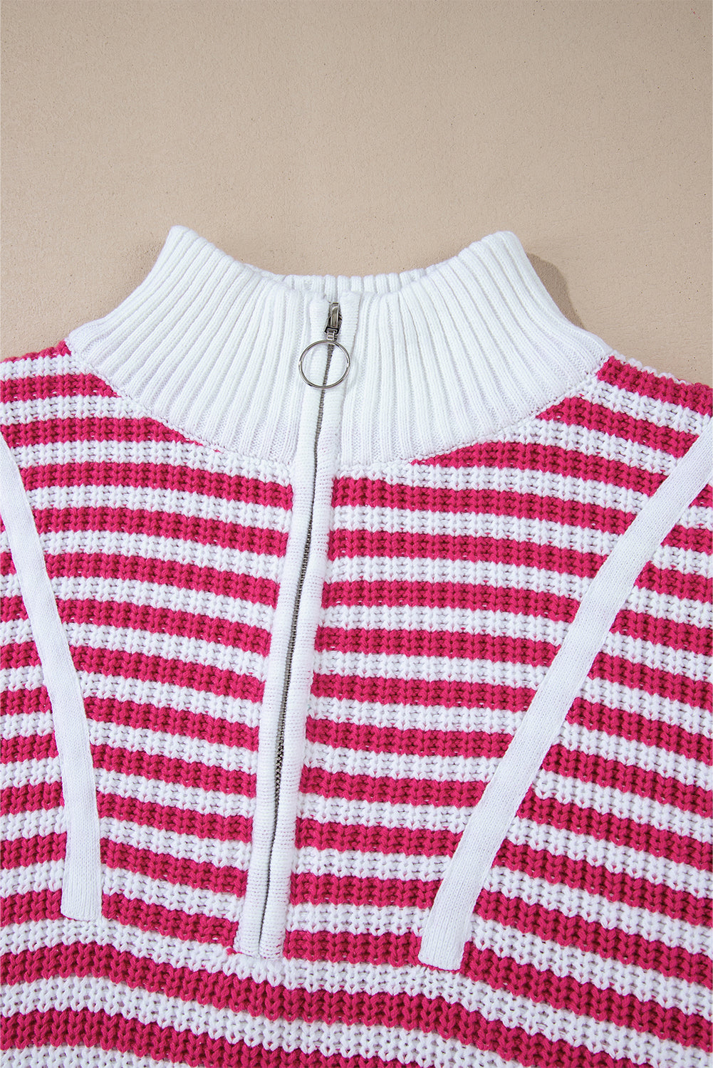 Nylah Striped Half-Zip Sweater