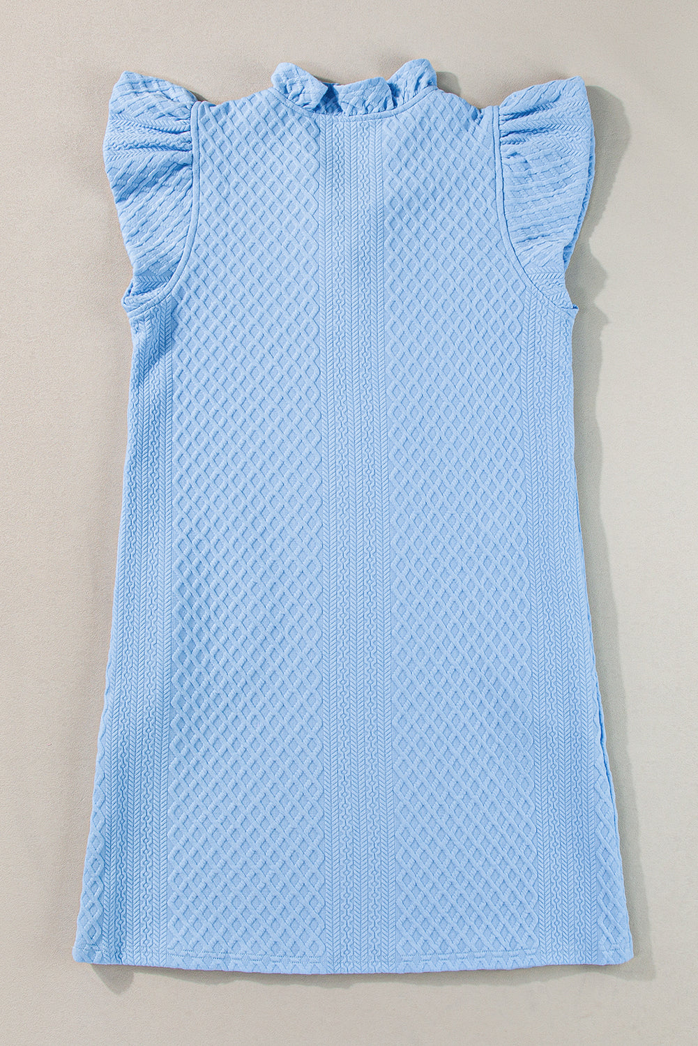 Ira Textured Ruffle V-Neck Mini Dress