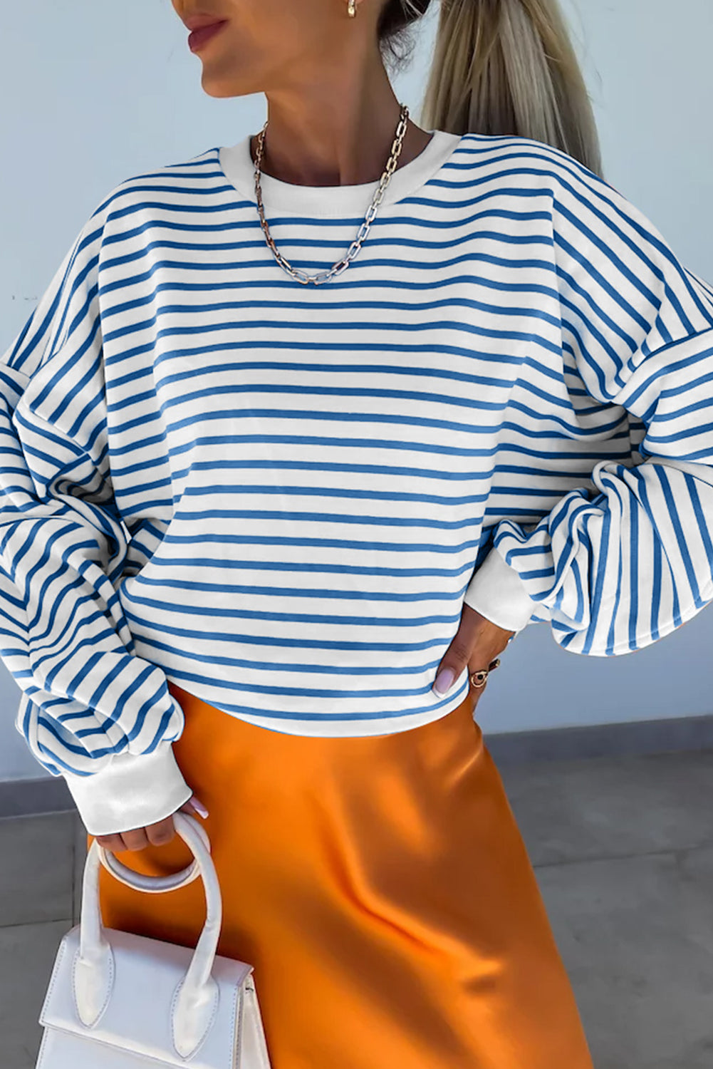 Mia Striped Oversized Sweatshirt