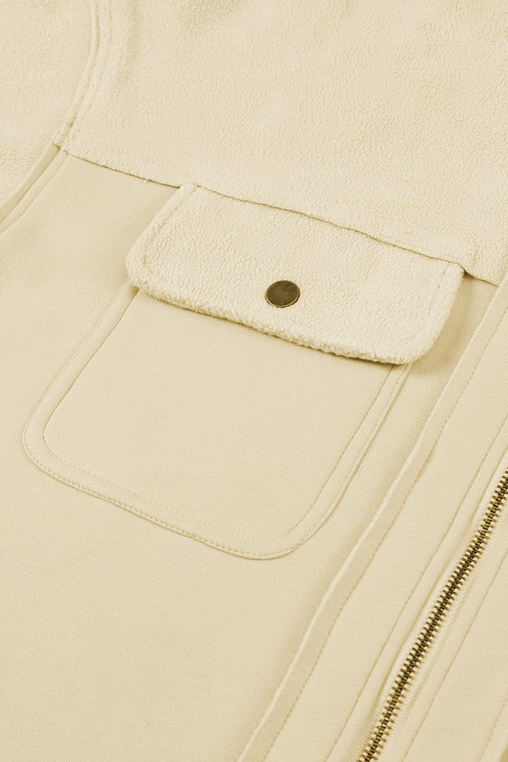 Flap Pockets Bishop Sleeve Zip Up Hoodie