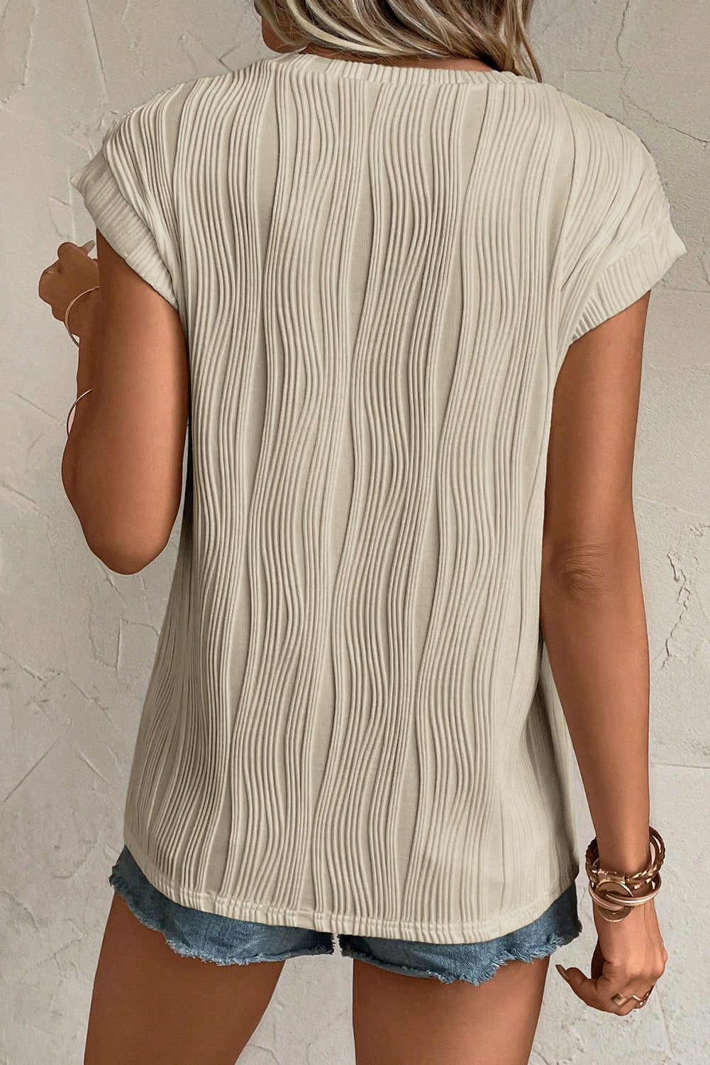 Hailey Wavy Textured Top