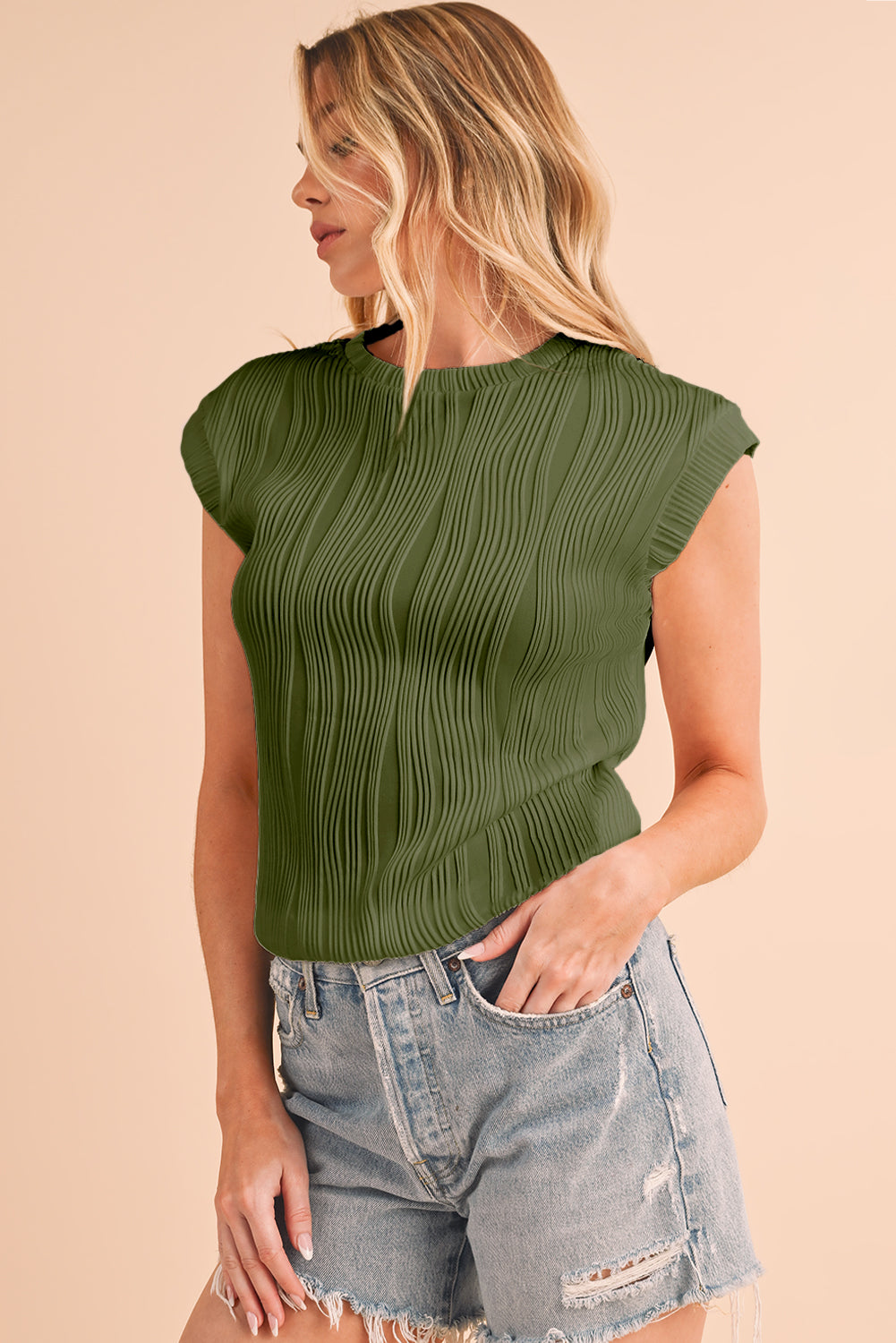 Hailey Wavy Textured Top